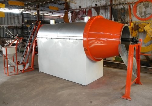 Roasting & Flattening Machine In Action